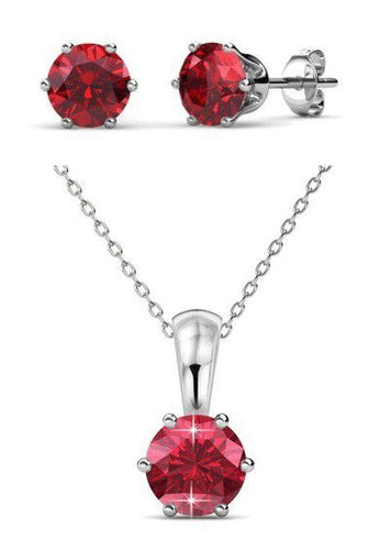 Crystalize Ruby/July Birth Set with Swarovski® Crystals