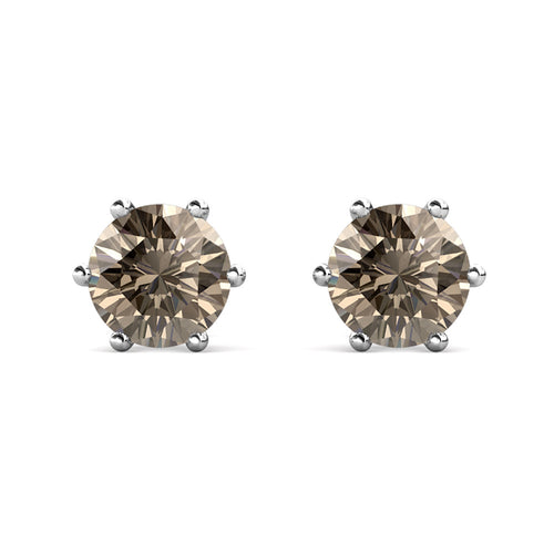 Crystalize Greige Earrings With Crystals From Swarovski®