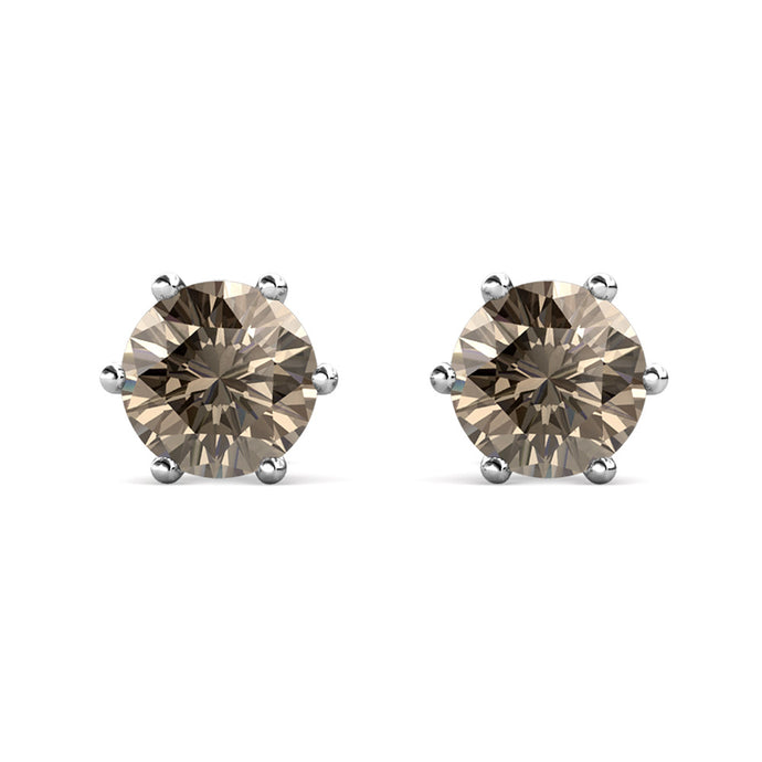 Crystalize Greige Earrings With Crystals From Swarovski®