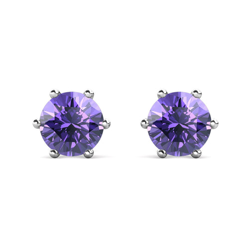 Crystalize Tanzanite Earrings With Crystals From Swarovski®