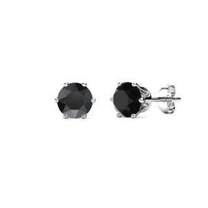 Crystalize Jet Black Earrings With Crystals From Swarovski®