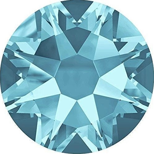 2000, 2058 & 2088 Swarovski® Flatback Crystals Non Hotfix Aquamarine