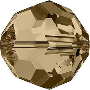 5000 Swarovski® Crystal Beads Round Crystal Golden Shadow