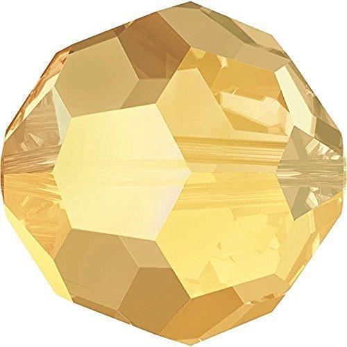 5000 Swarovski® Crystal Beads Round Crystal Metallic Sunshine