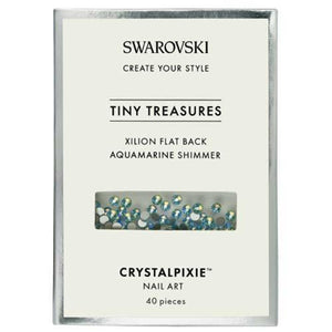 Swarovski® Tiny Treasures Flatback Crystals for Nail Art Aquamarine Shimmer