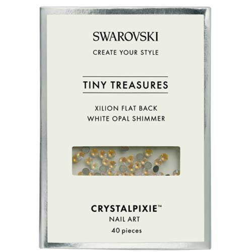 Swarovski® Tiny Treasures Flatback Crystals for Nail Art White Opal Shimmer