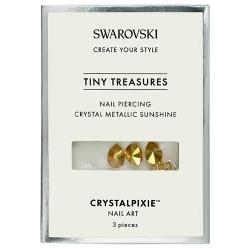 Swarovski® Tiny Treasures Nail Piercing Pendant for Nail Art Crystal Metallic Sunshine