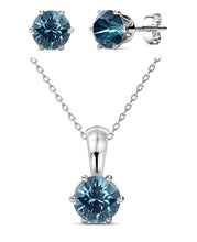 Load image into Gallery viewer, Crystalize Denim Blue Set With Crystals From Swarovski®