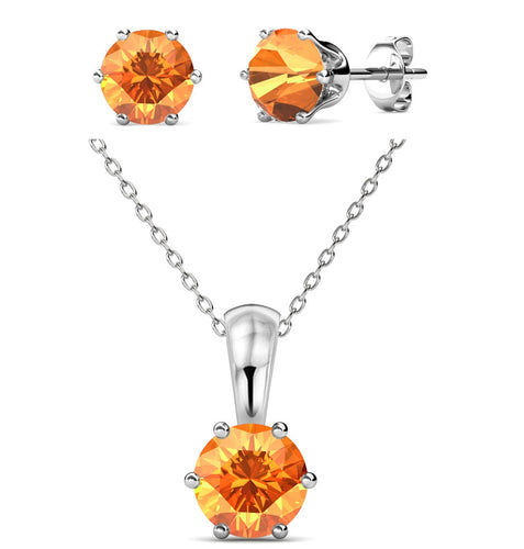Crystalize Tangerine Set With Crystals From Swarovski®
