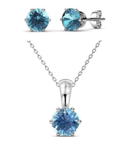 Crystalize Blue Topaz/December Birth Set with Swarovski® Crystals
